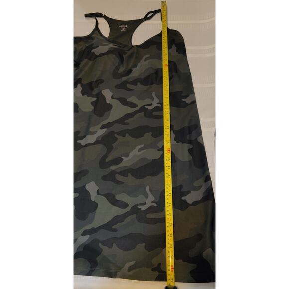 Old Navy Camouflage Dress Sz XL TALL Powersoft OLIVE GREEN Built-in Bra Stretchy - Picture 7 of 13